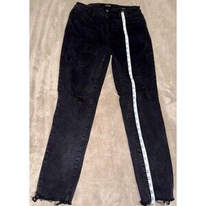 Judy Blue Slim Fit Jeans High Rise Distressed Raw Hem Women’s Sz 11/30 Juniors